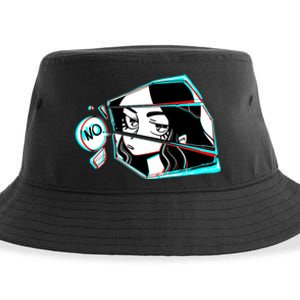 Anime No Eyes Broken Glass Sustainable Bucket Hat