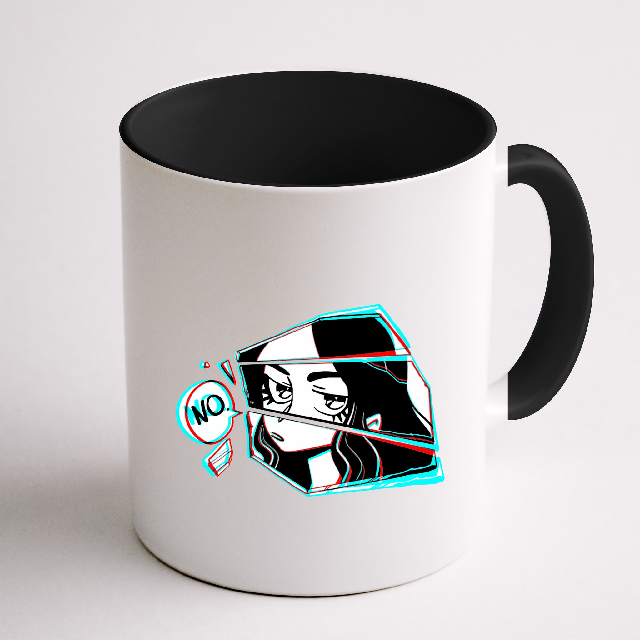 Anime No Eyes Broken Glass Mug