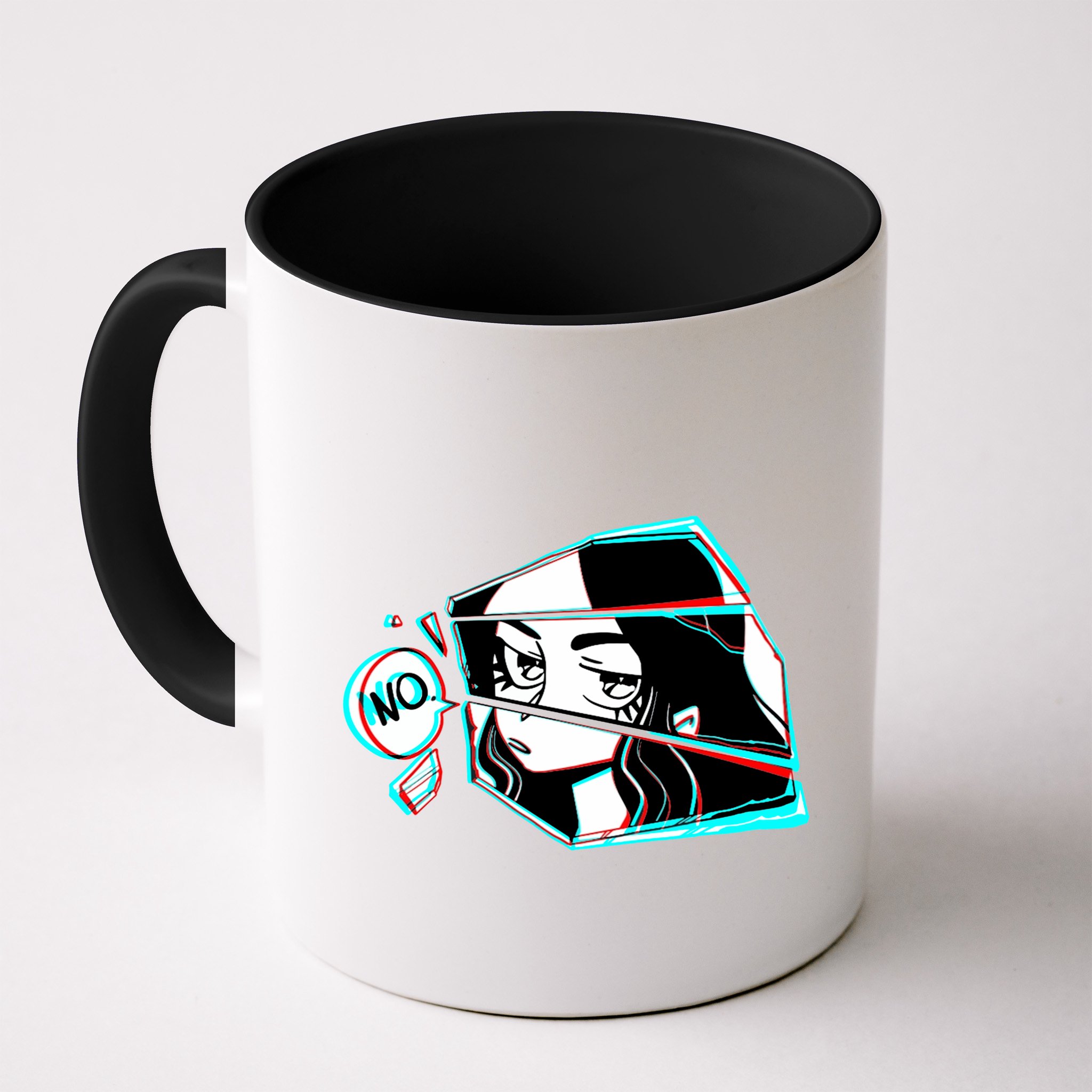 Anime No Eyes Broken Glass Mug