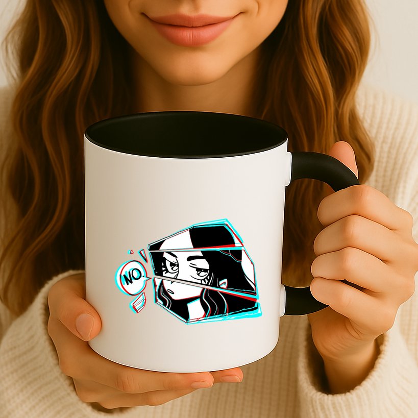 Anime No Eyes Broken Glass Mug