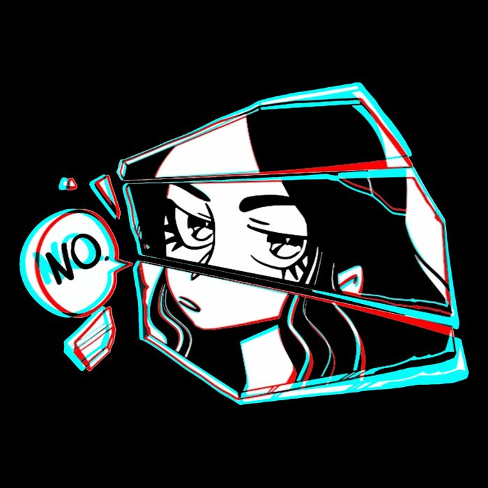 Anime No Eyes Broken Glass Mug