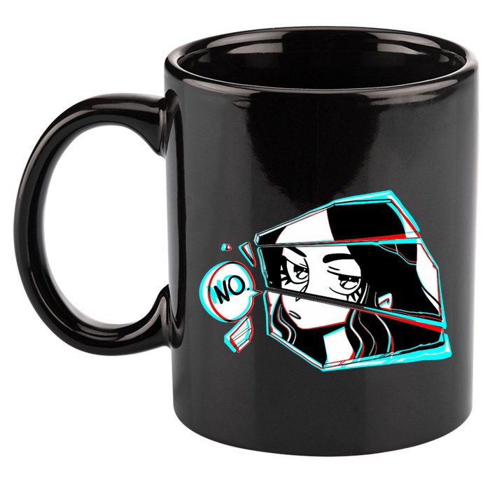 Anime No Eyes Broken Glass 11oz C Handle Ceramic Mug