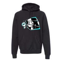 Anime No Eyes Broken Glass Premium Hoodie