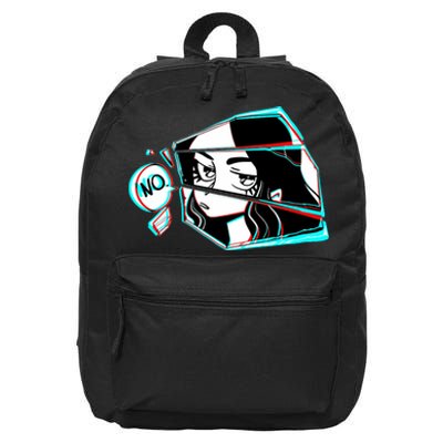 Anime No Eyes Broken Glass 16 in Basic Backpack