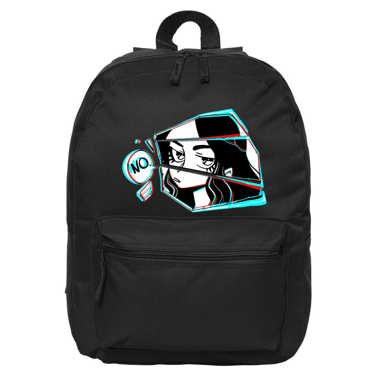 Anime No Eyes Broken Glass 16 in Basic Backpack
