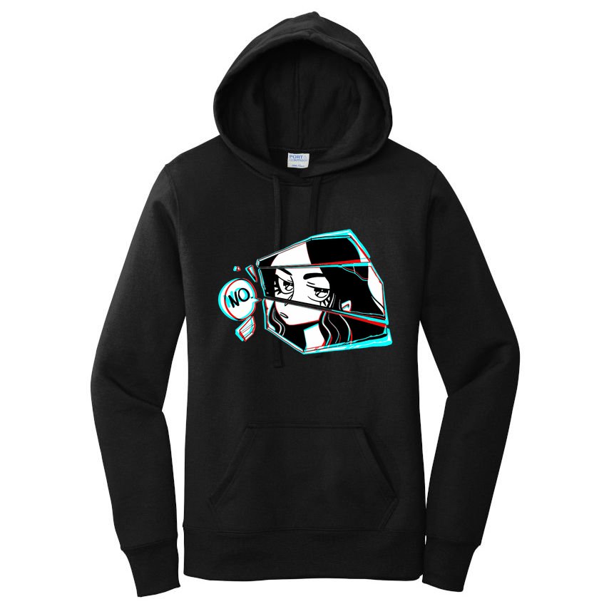 Anime No Eyes Broken Glass Women's Pullover Hoodie
