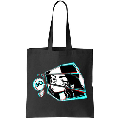 Anime No Eyes Broken Glass Tote Bag