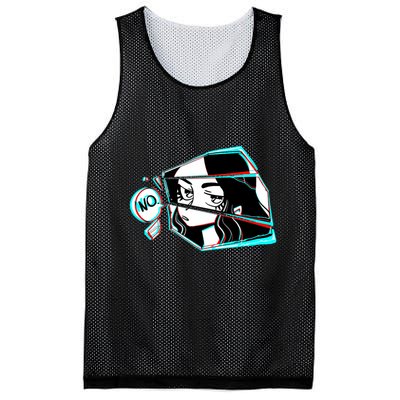 Anime No Eyes Broken Glass Mesh Reversible Basketball Jersey Tank