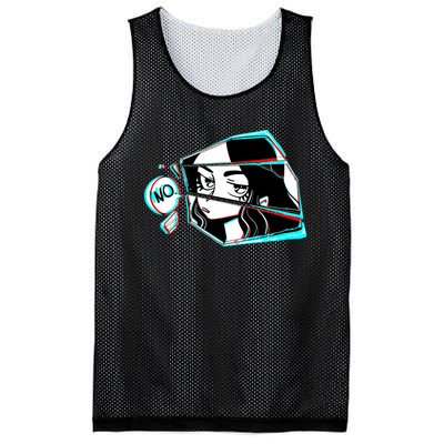 Anime No Eyes Broken Glass Mesh Reversible Basketball Jersey Tank