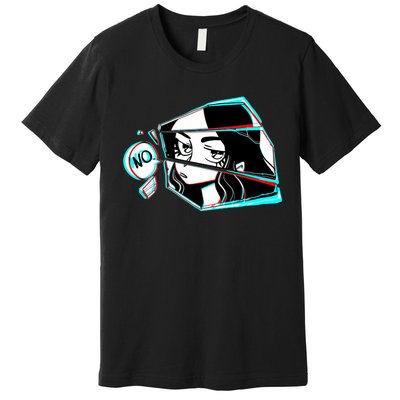 Anime No Eyes Broken Glass Premium T-Shirt