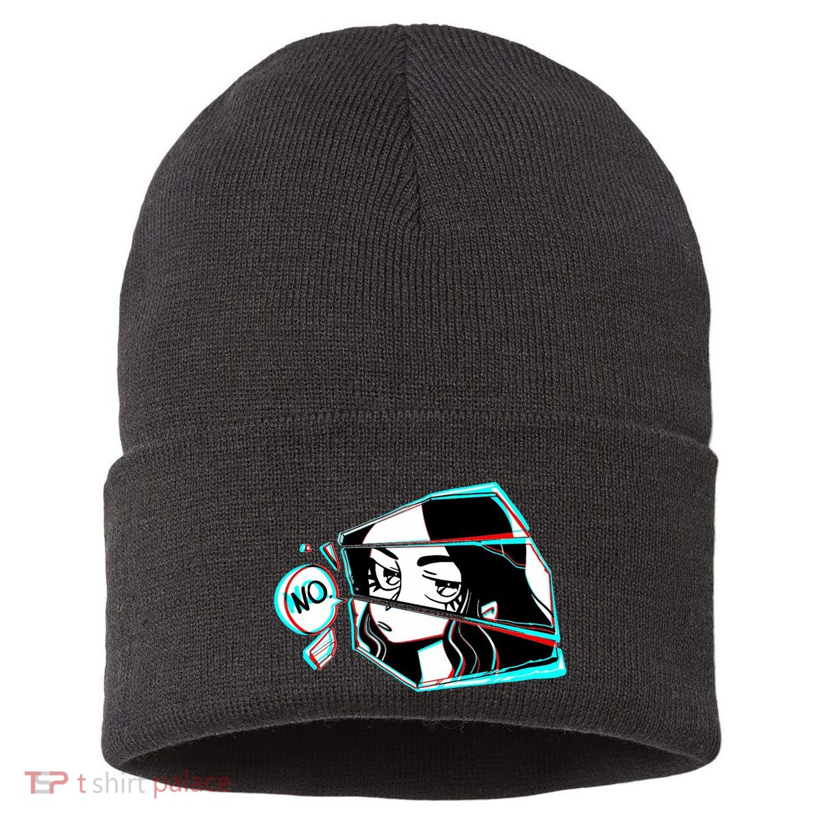Anime No Eyes Broken Glass Sustainable Knit Beanie