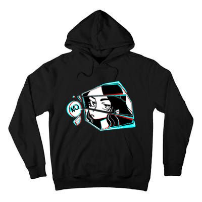 Anime No Eyes Broken Glass Tall Hoodie