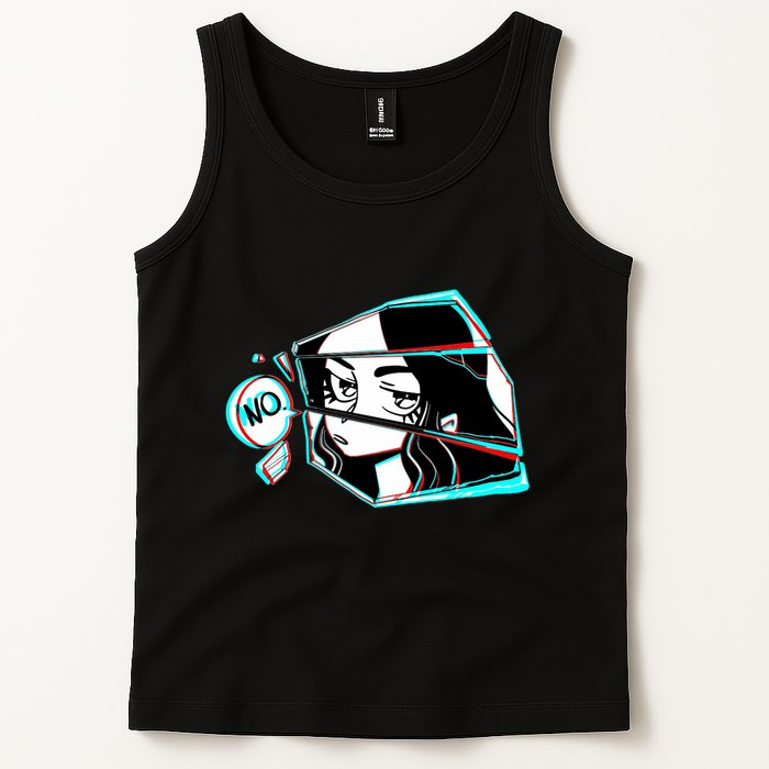 Anime No Eyes Broken Glass Tank Top
