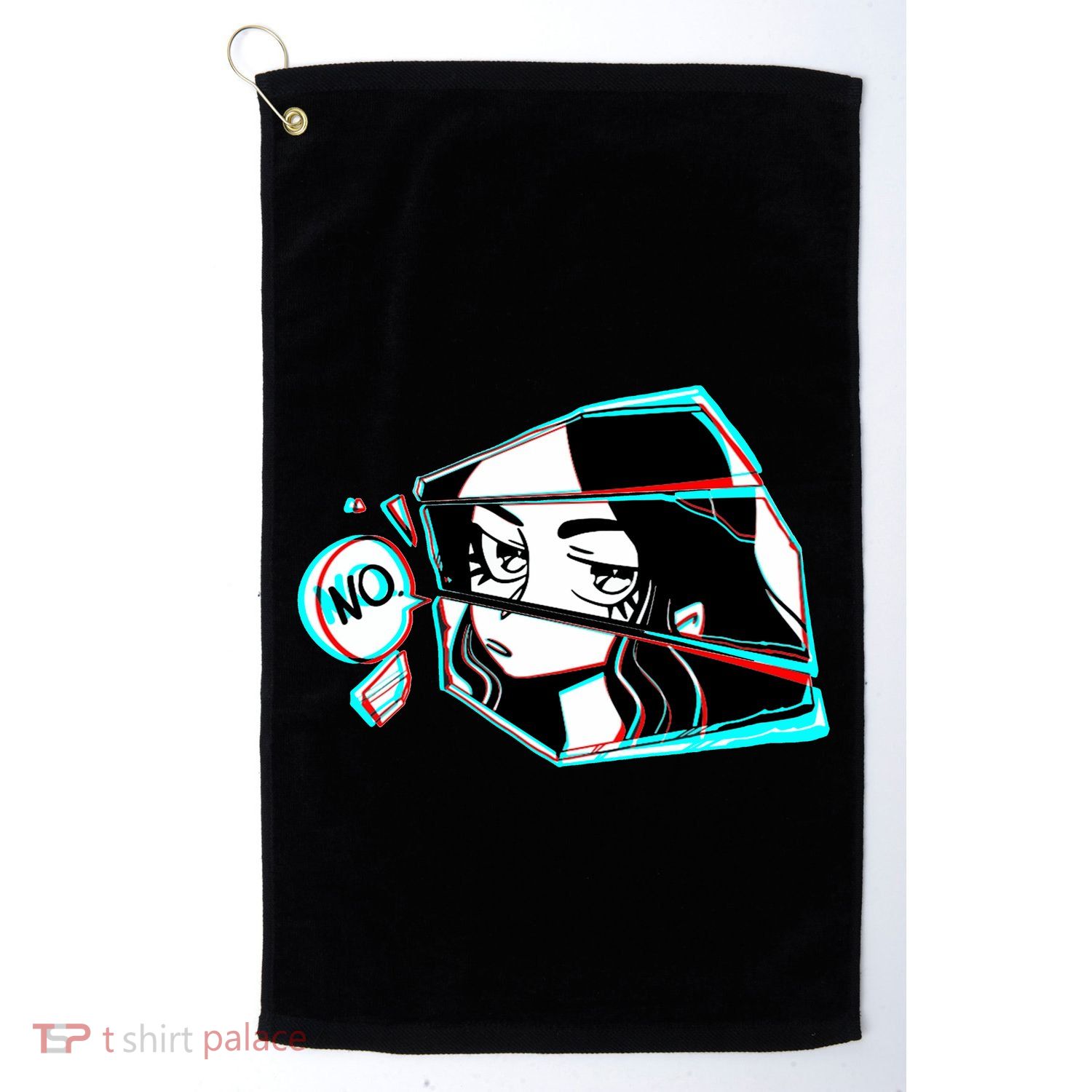 Anime No Eyes Broken Glass Golf Towel