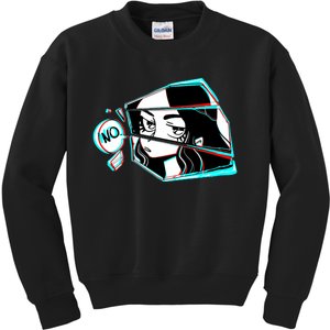 Anime No Eyes Broken Glass Kids Sweatshirt