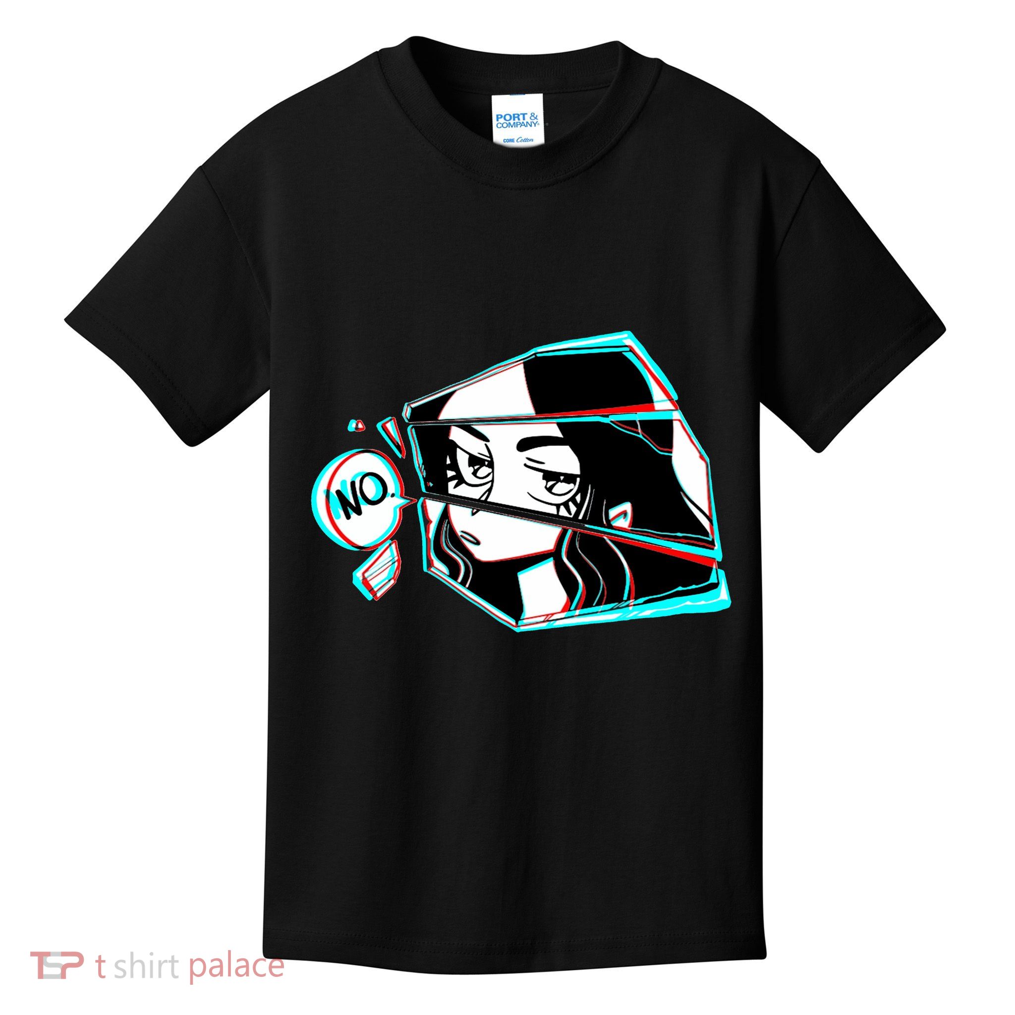 Anime No Eyes Broken Glass Kids T-Shirt
