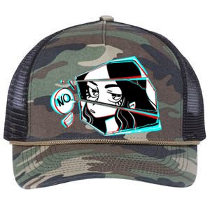 Anime No Eyes Broken Glass Retro Rope Trucker Hat Cap