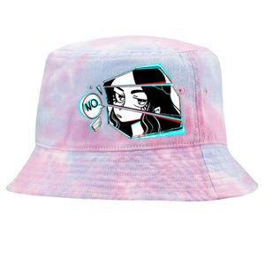 Anime No Eyes Broken Glass Tie-Dyed Bucket Hat