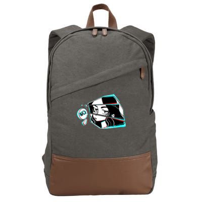 Anime No Eyes Broken Glass Cotton Canvas Backpack