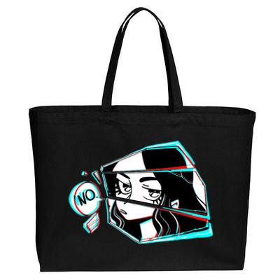 Anime No Eyes Broken Glass Cotton Canvas Jumbo Tote