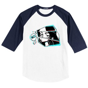 Anime No Eyes Broken Glass Baseball Sleeve Shirt