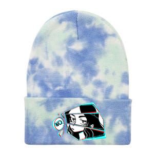 Anime No Eyes Broken Glass Tie Dye 12in Knit Beanie