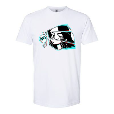 Anime No Eyes Broken Glass Softstyle CVC T-Shirt