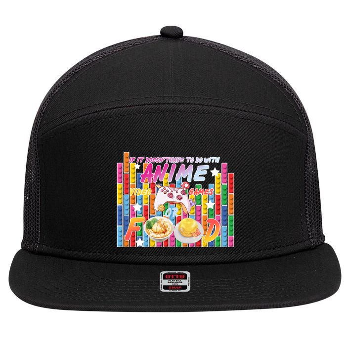 Anime Video Games Food 7 Panel Mesh Trucker Snapback Hat