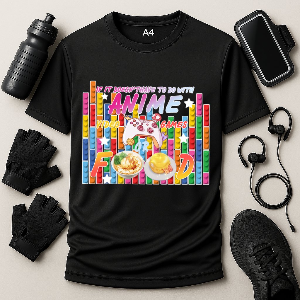 Anime Video Games Food Cooling Performance Crew T-Shirt