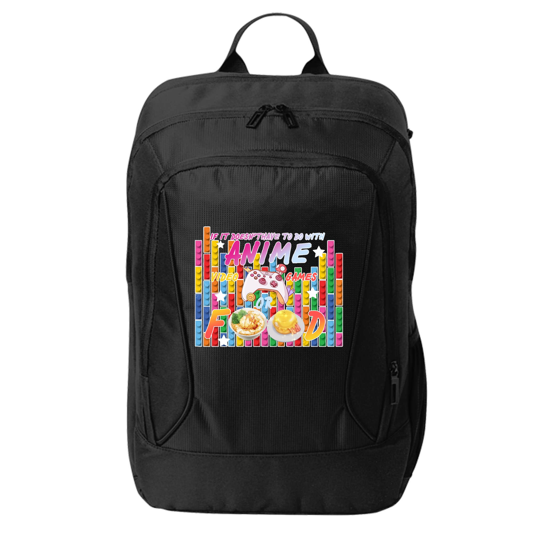 Anime Video Games Food City Backpack