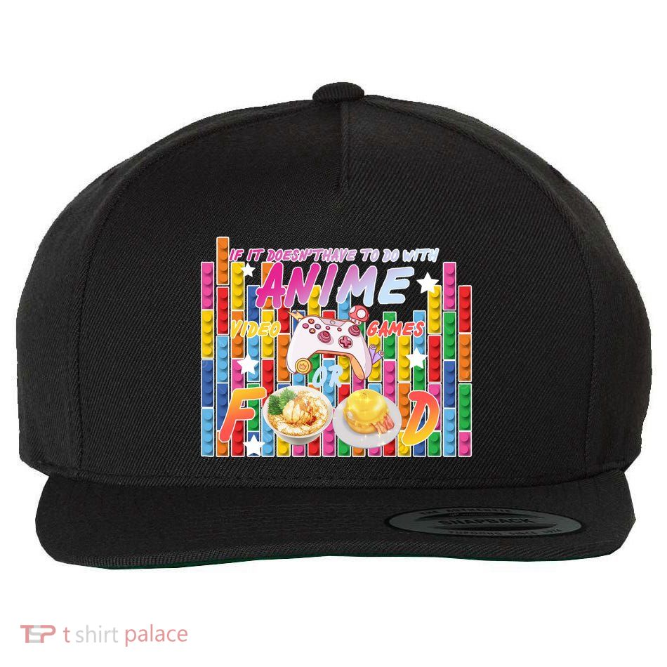 Anime Video Games Food Wool Snapback Cap