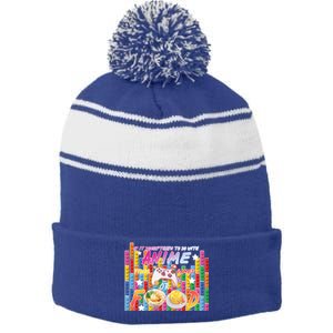 Anime Video Games Food Stripe Pom Pom Beanie