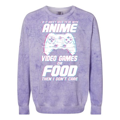 Anime Video Games Or Food Colorblast Crewneck Sweatshirt