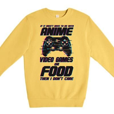 Anime Video Games Or Food Premium Crewneck Sweatshirt