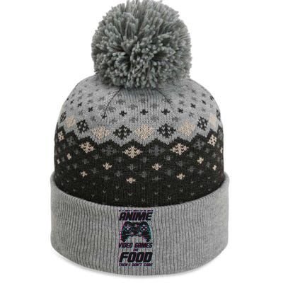 Anime Video Games Or Food The Baniff Cuffed Pom Beanie