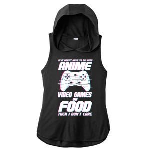 Anime Video Games Or Food Ladies PosiCharge Tri-Blend Wicking Draft Hoodie Tank