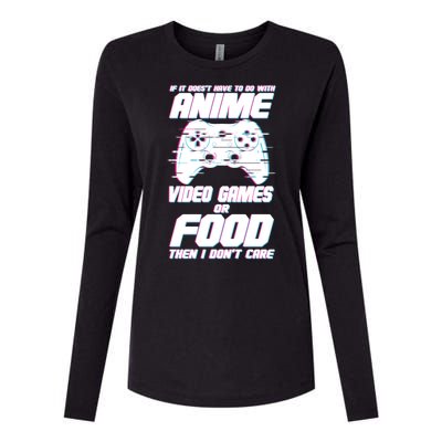 Anime Video Games Or Food Womens Cotton Relaxed Long Sleeve T-Shirt