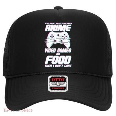 Anime Video Games Or Food High Crown Mesh Back Trucker Hat