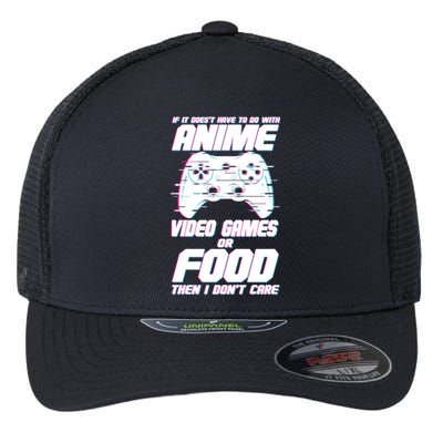 Anime Video Games Or Food Flexfit Unipanel Trucker Cap