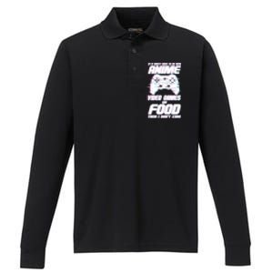 Anime Video Games Or Food Performance Long Sleeve Polo