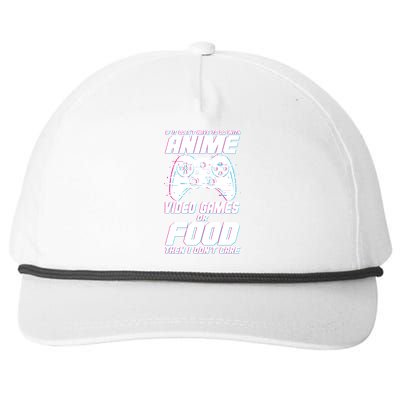 Anime Video Games Or Food Snapback Five-Panel Rope Hat