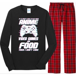 Anime Video Games Or Food Long Sleeve Pajama Set