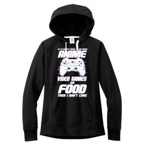 Anime Video Games Or Food Women's Fleece Hoodie