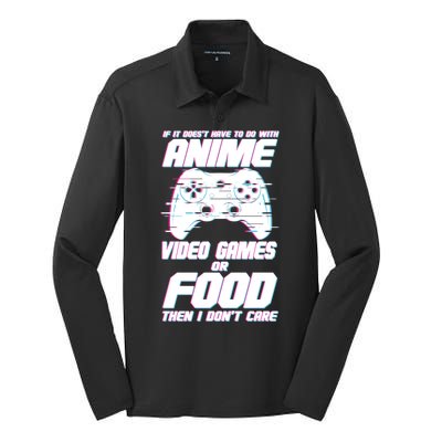 Anime Video Games Or Food Silk Touch Performance Long Sleeve Polo