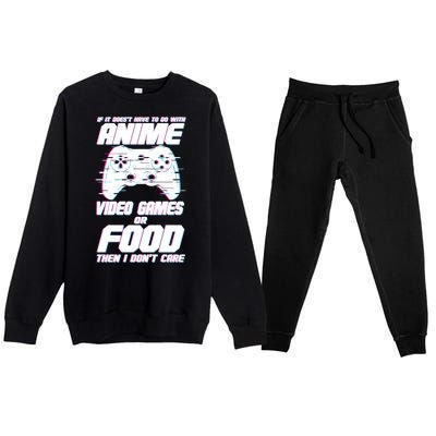 Anime Video Games Or Food Premium Crewneck Sweatsuit Set