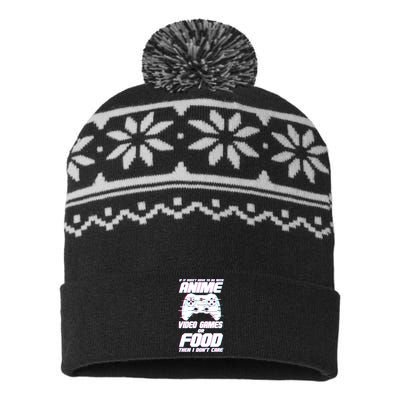 Anime Video Games Or Food USA-Made Snowflake Beanie