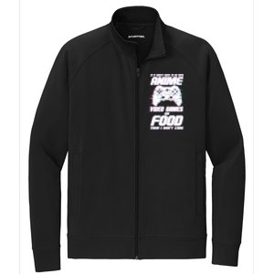 Anime Video Games Or Food Stretch Full-Zip Cadet Jacket