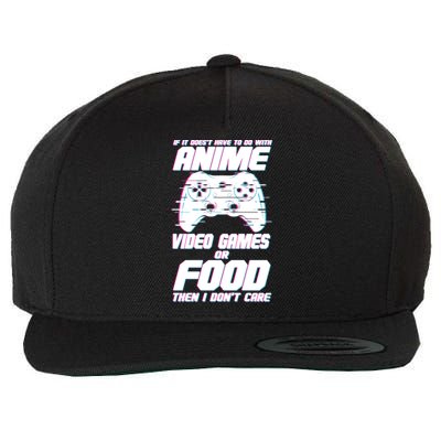 Anime Video Games Or Food Wool Snapback Cap