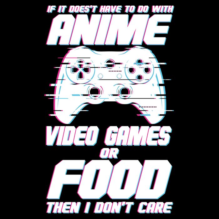 Anime Video Games Or Food Kids T-Shirt