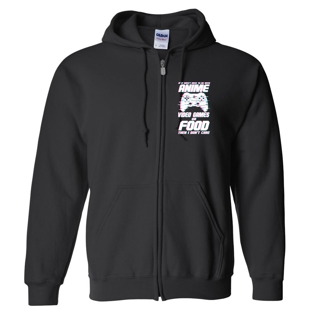Anime Video Games Or Food Full Zip Hoodie